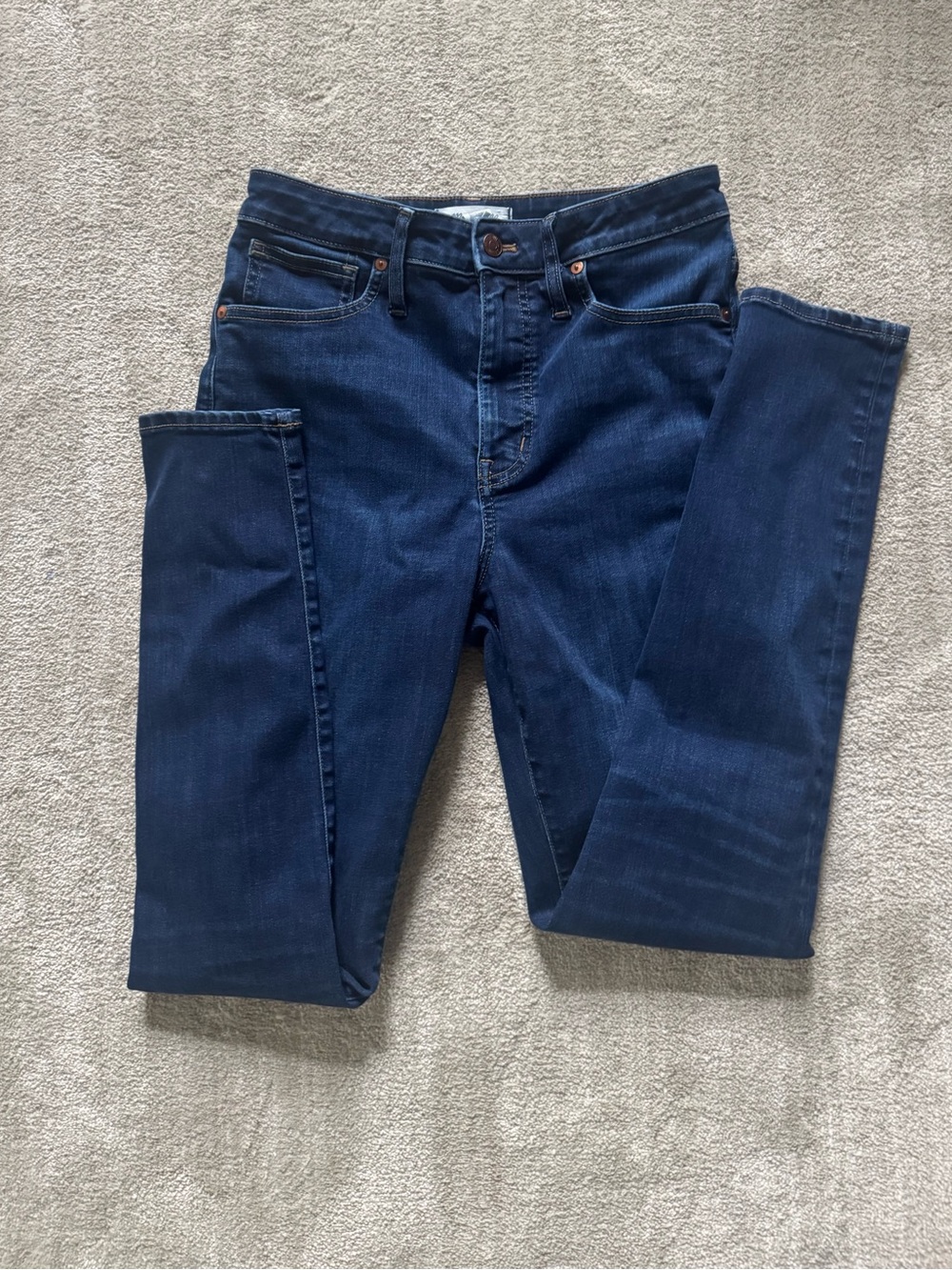 Madewell Skinny Jeans in Deep Blue